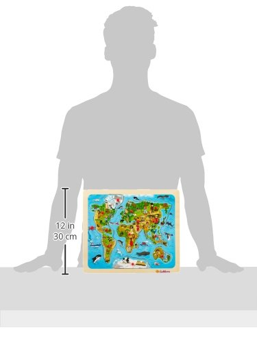 Пазл - Карта мира, 13 деталей  
